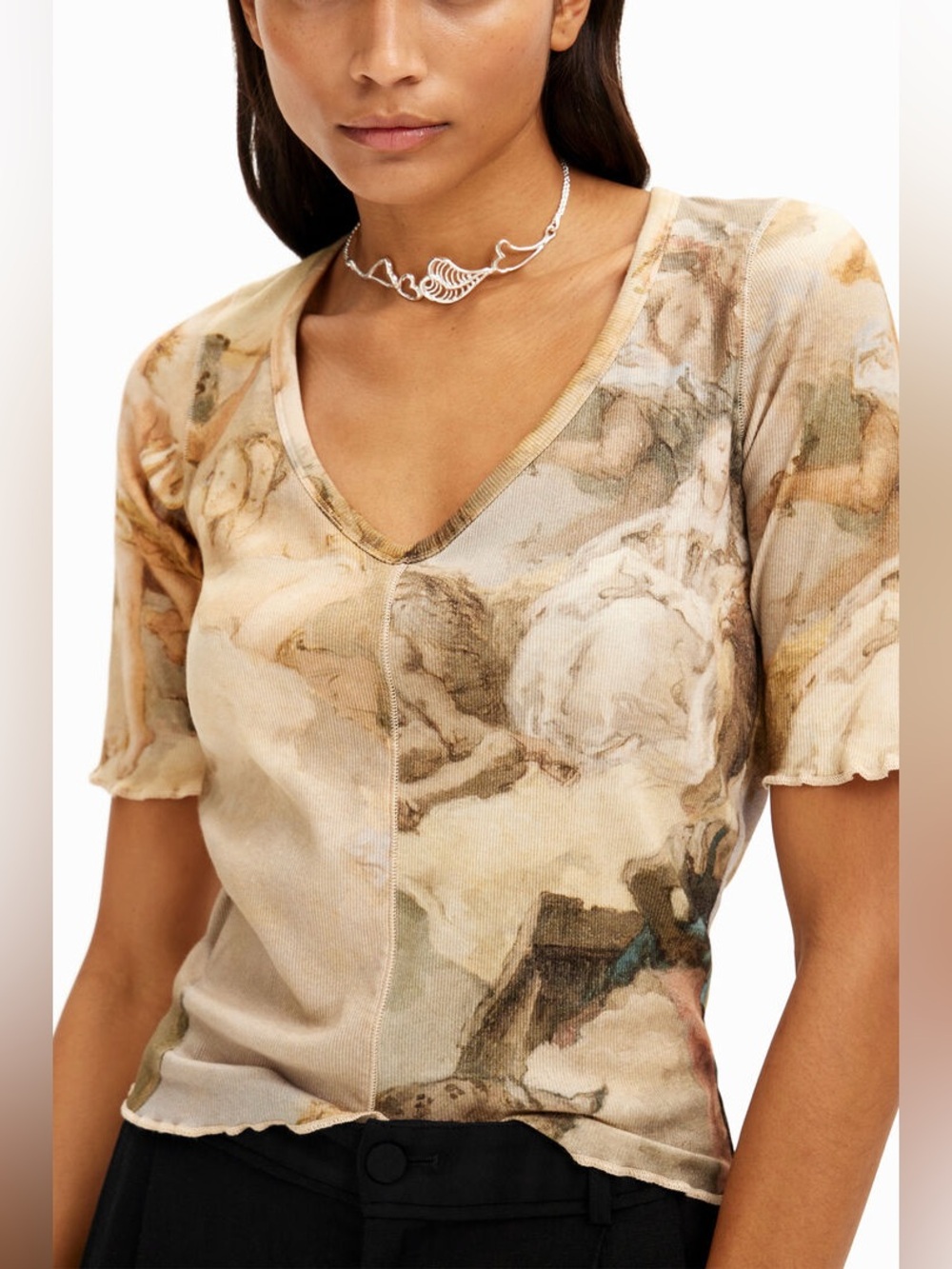 Desigual Renaissance Short Sleeve Tee T-Shirt Size Medium
